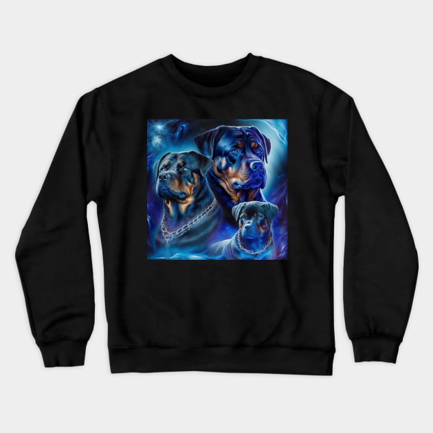 Divine Rottweilers Crewneck Sweatshirt by Enchanted Reverie